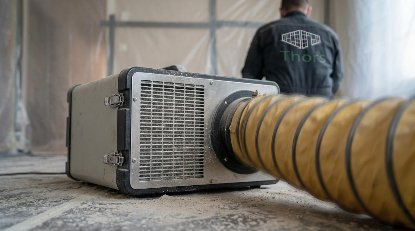 hepa filtrering under sanering