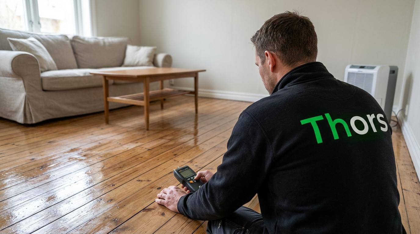 tørretid efter vandskade